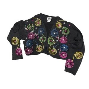 Vintage CINEMODE by JouJou Embellished Cropped Jacket / Bolero – Size Large